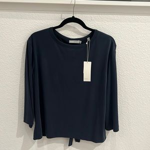 Vince tie back 3/4 sleeve crew neck top.